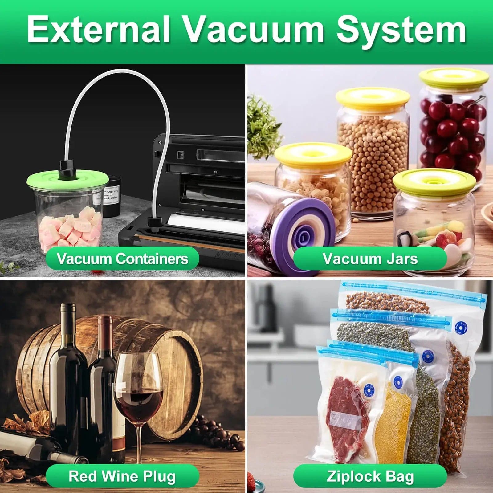 OSEYM Vacuum Sealer Machine, 90Kpa Automatic Food Sealer Machine