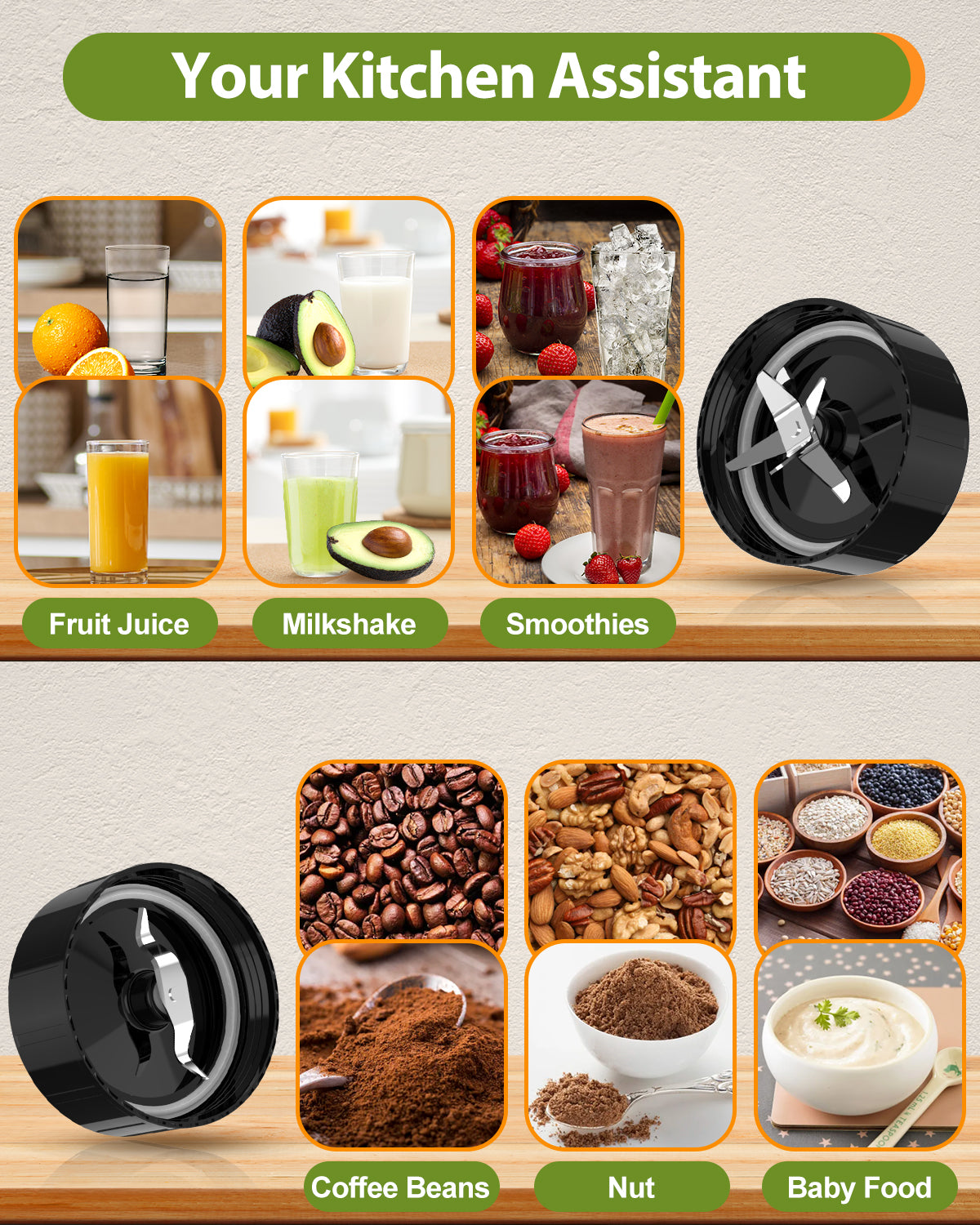 OSEYM 1000 Watt High Power Kitchen for Shakes and Smoothies